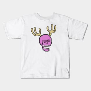 Deer antler skull Kids T-Shirt